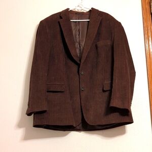 Chaps Corduroy Brown Men's Sports Coat Size 50R